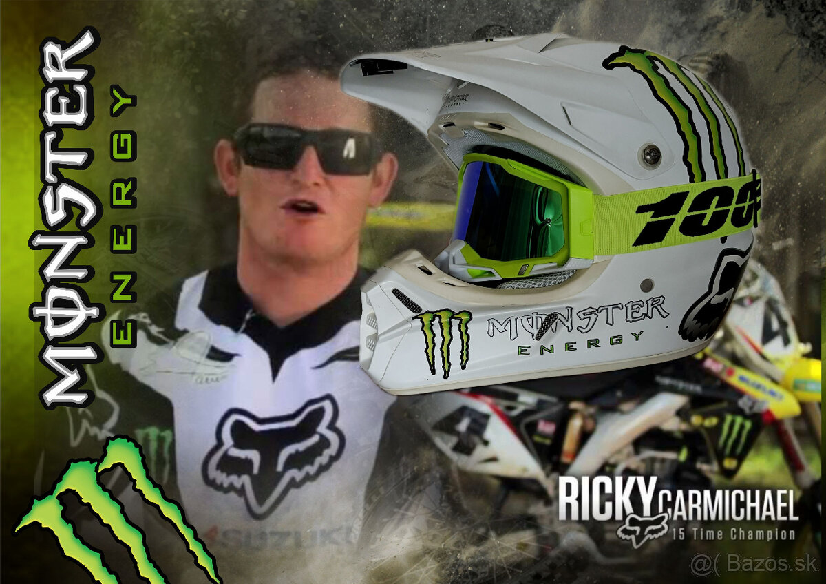Fox V3 Ricky Carmichael Monster Pro Matte 12 Helmet (vel. L) - 2