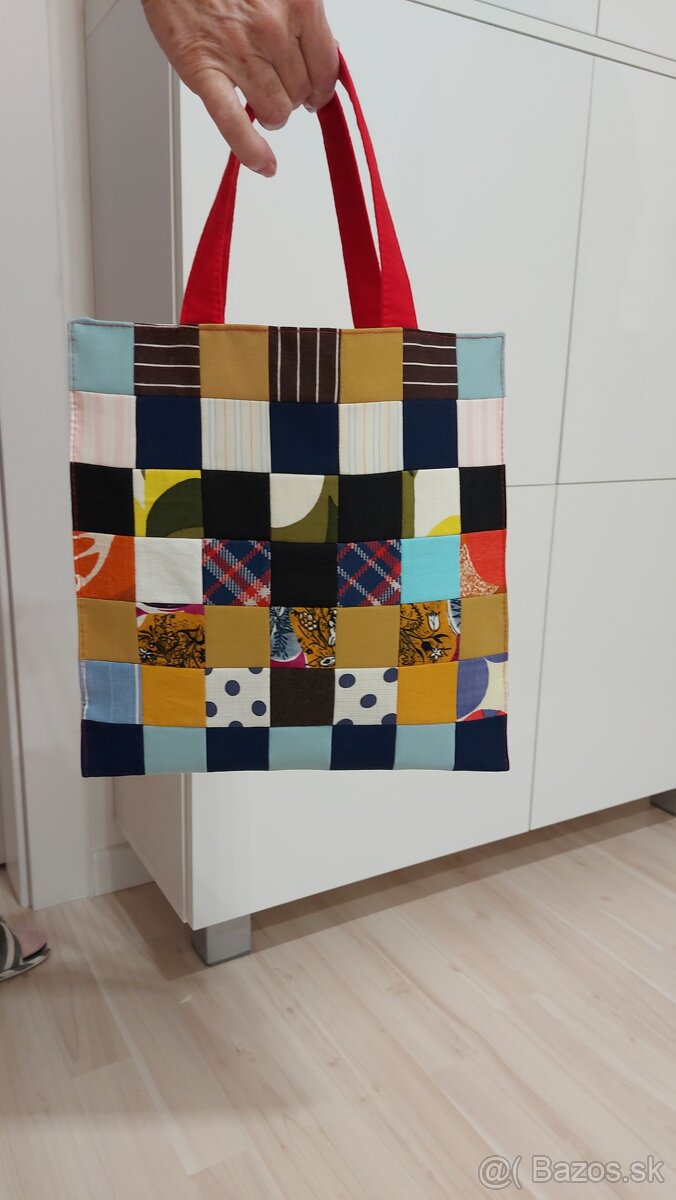 EKO detská patchworková taška s podšívkou handmade - 2