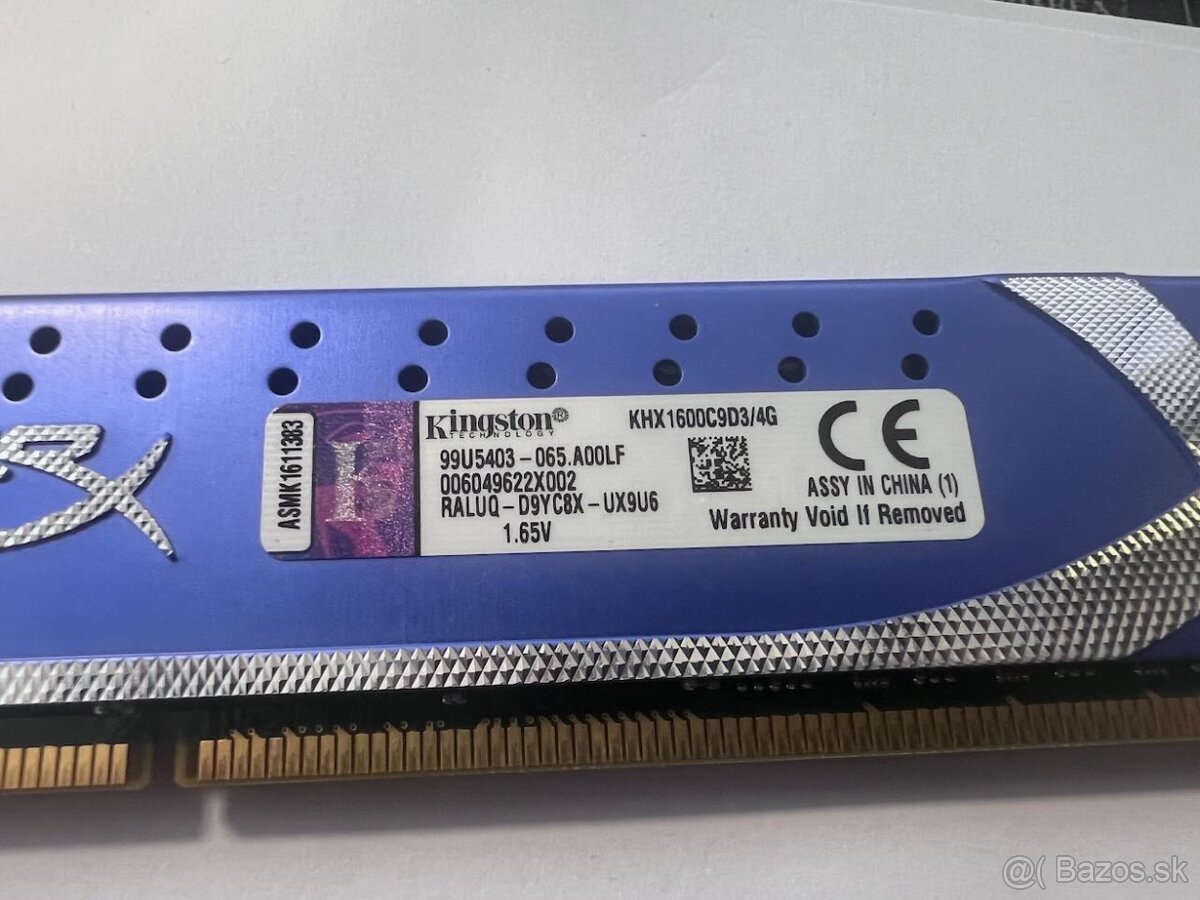 RAM Kingston HyperX KHX1600C9D3/4G - 2