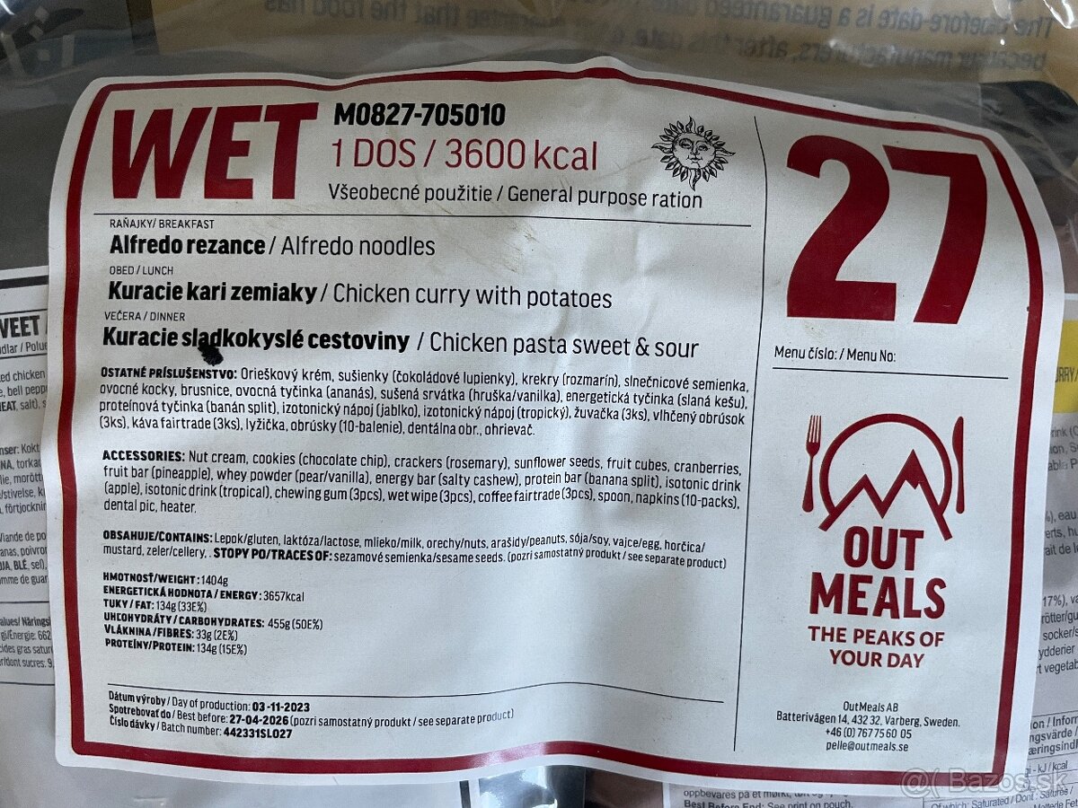 Švédske MRE Podap - 2