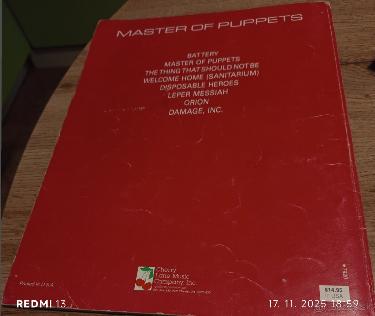 Metallica Kniha s piesňami - 2