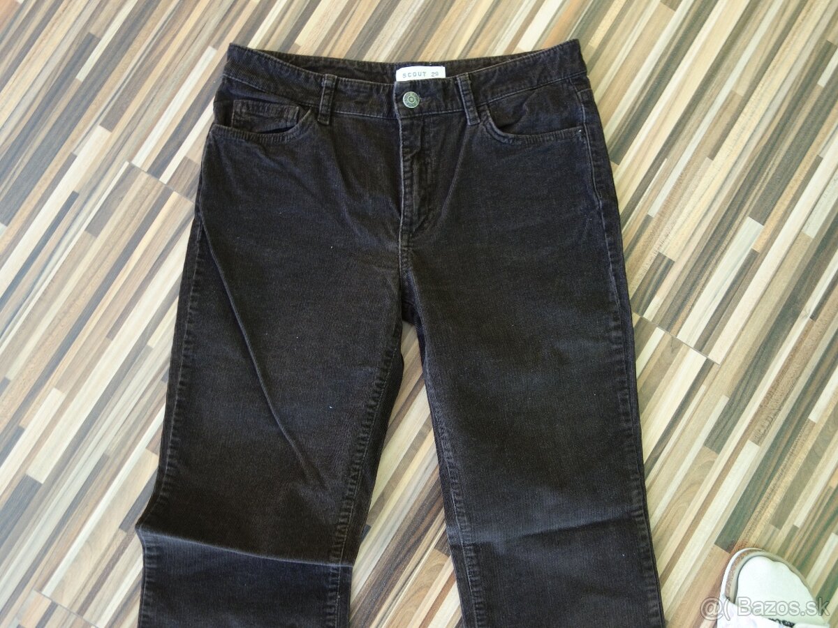 Menčestrové nohavice Scout veľ. S - 2