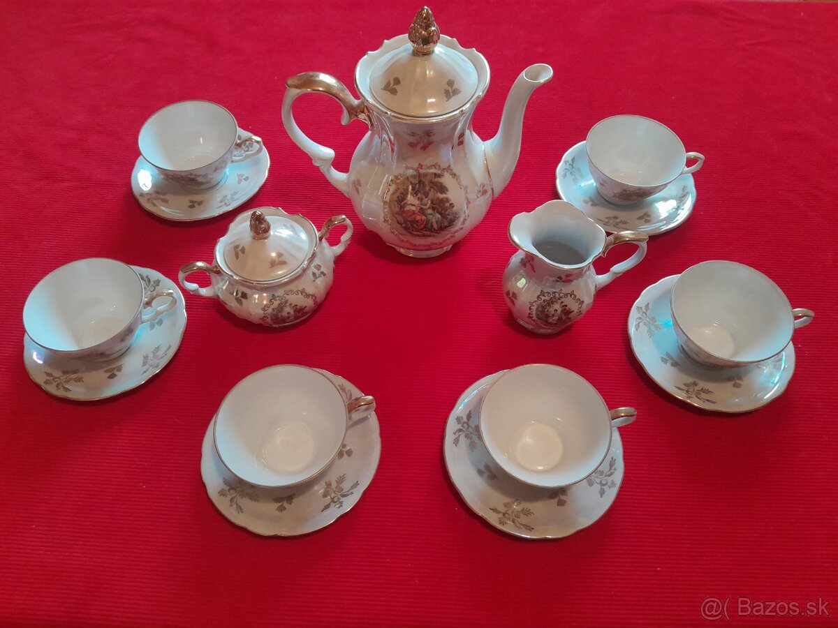 Čajový a kávový servis Tri grácie KAHLA GDR. - 2