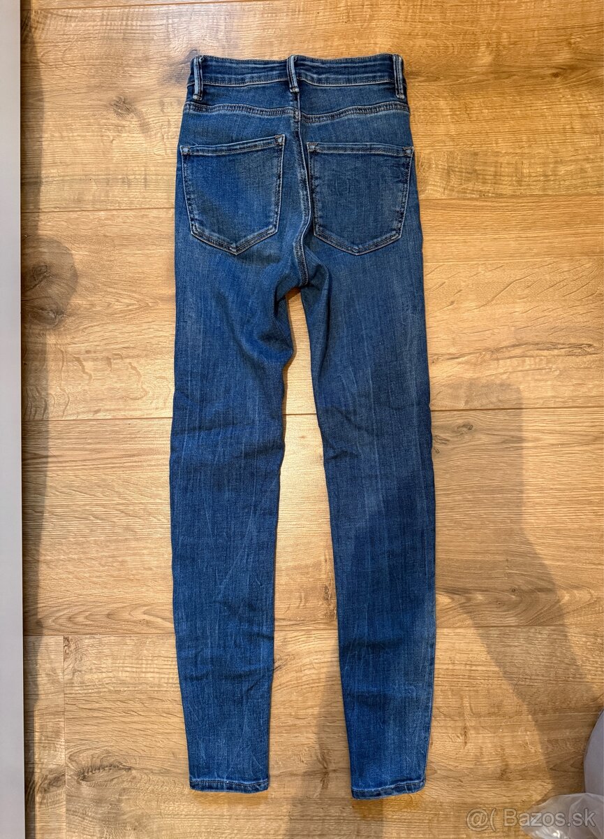 Dámske tmavomodré skinny rifle - 2