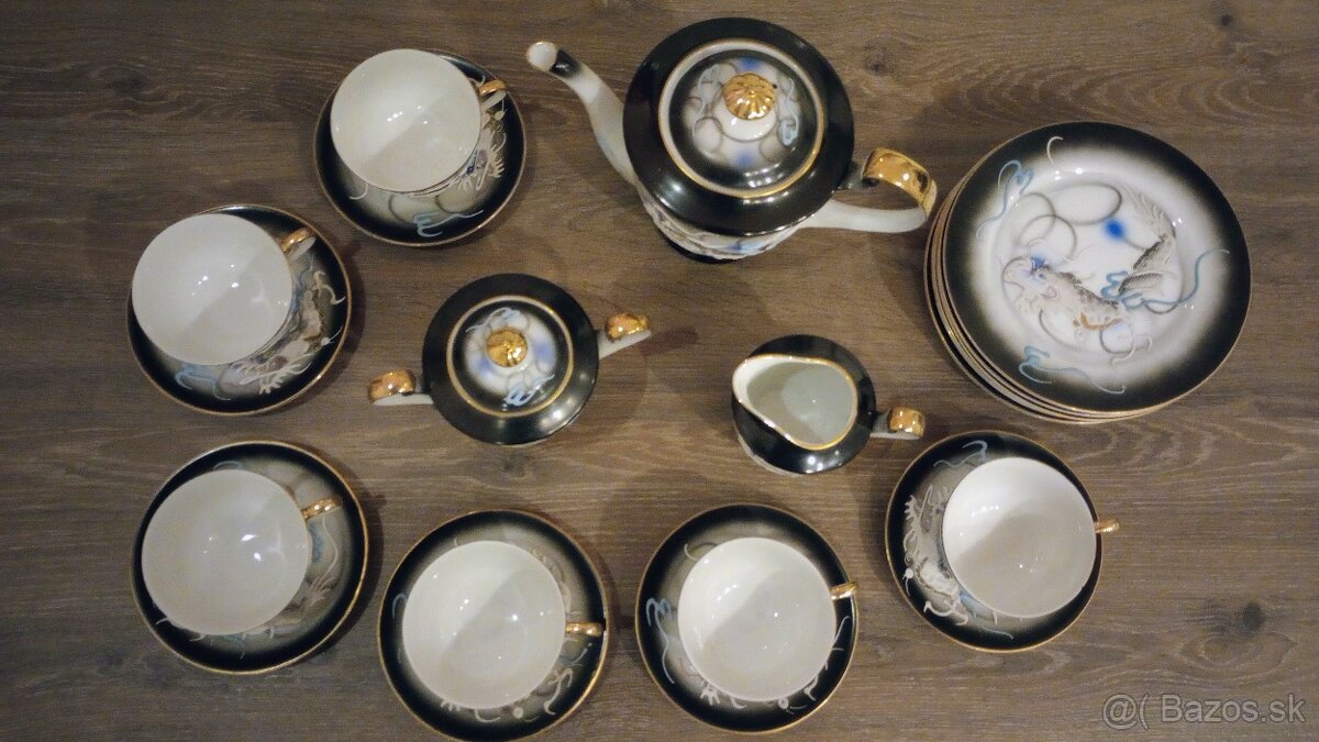 Starožitná porcelánová súprava Japan Dragon ware - 2