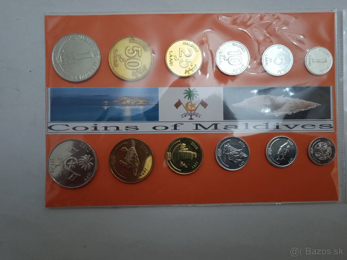 Maldivy - sada 12 mincí UNC - 2