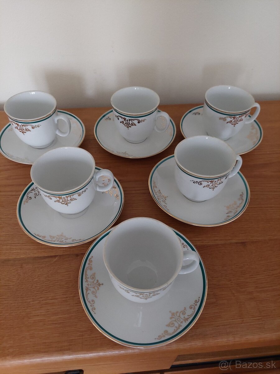 Šálky mokka 6 kusov Bohemia Czechoslovakia - 2