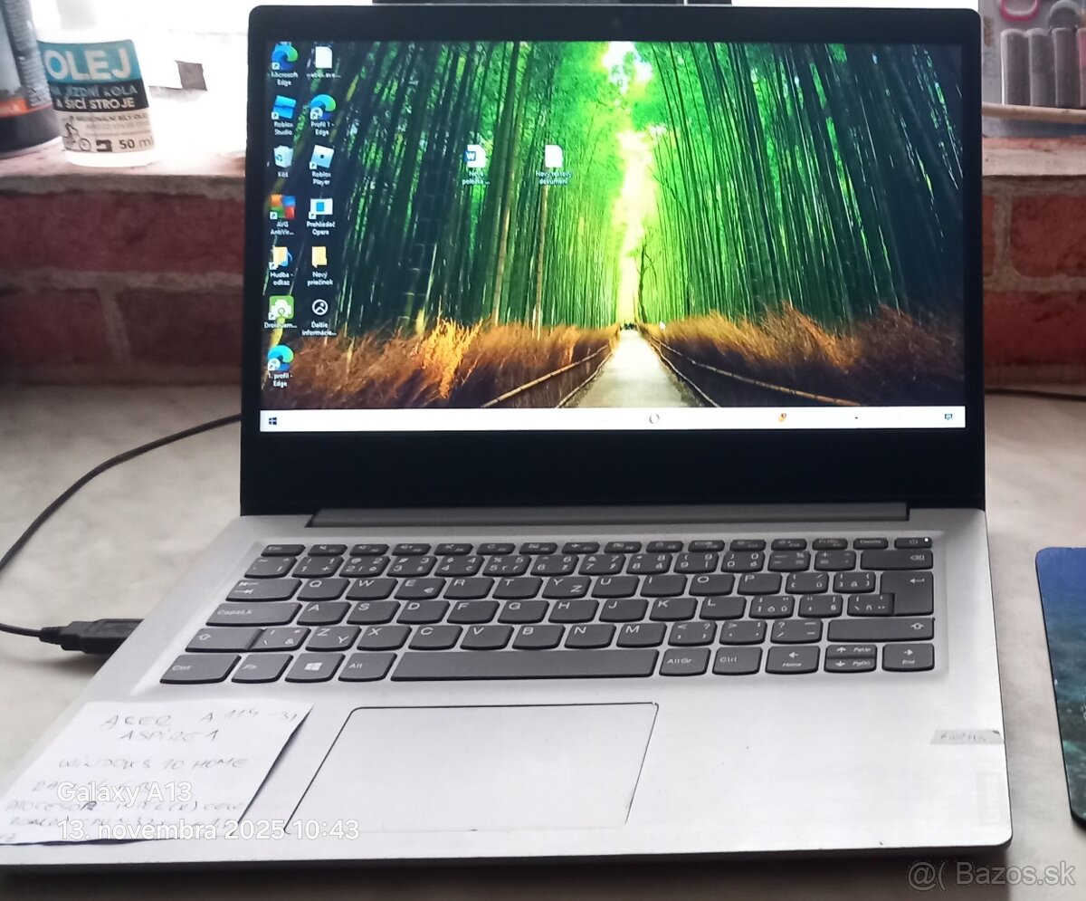Predám notebook 14" Acer A 114-31 Aspire 1 výhodne top stav - 2