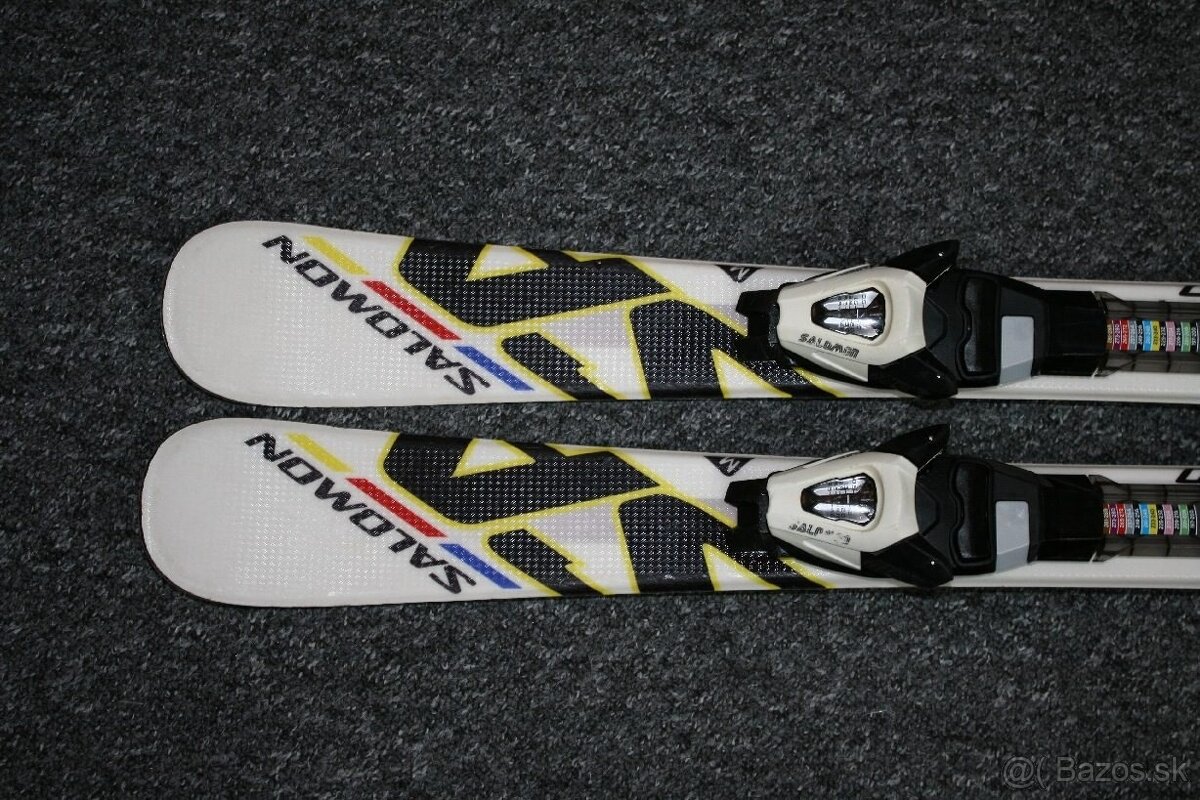 detské lyže salomon 90 cm , lyžiarky - 2