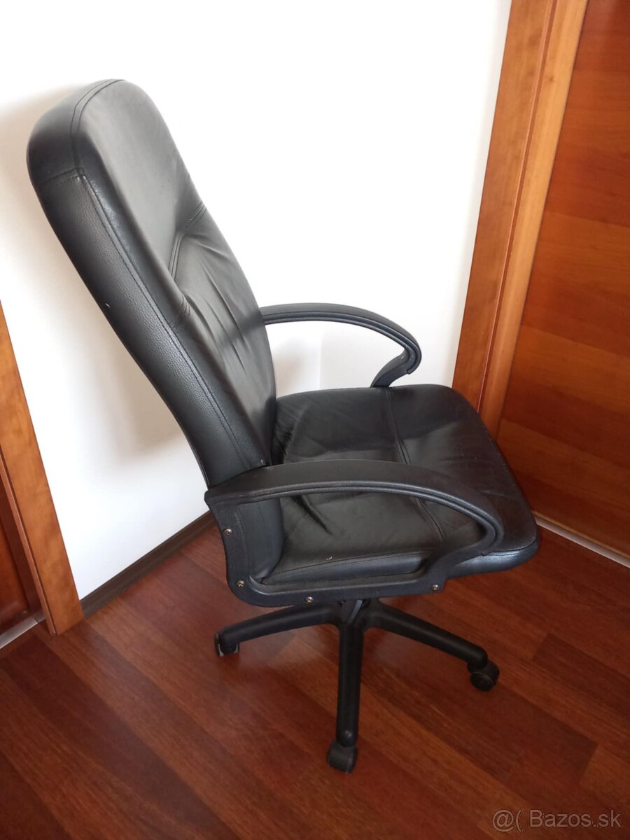 ✅ KANCELÁRSKE KRESLO - KOŽENÉ ✅ - 2