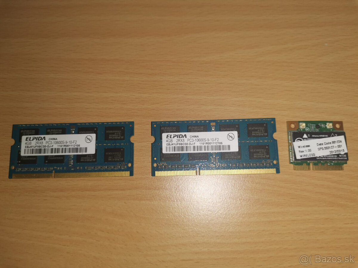 2x4GB DDR3 RAMky do Laptopu + Wireless adapter - 2