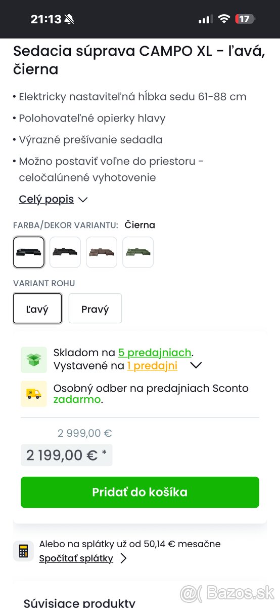sedadia suprava U campo xl - 2