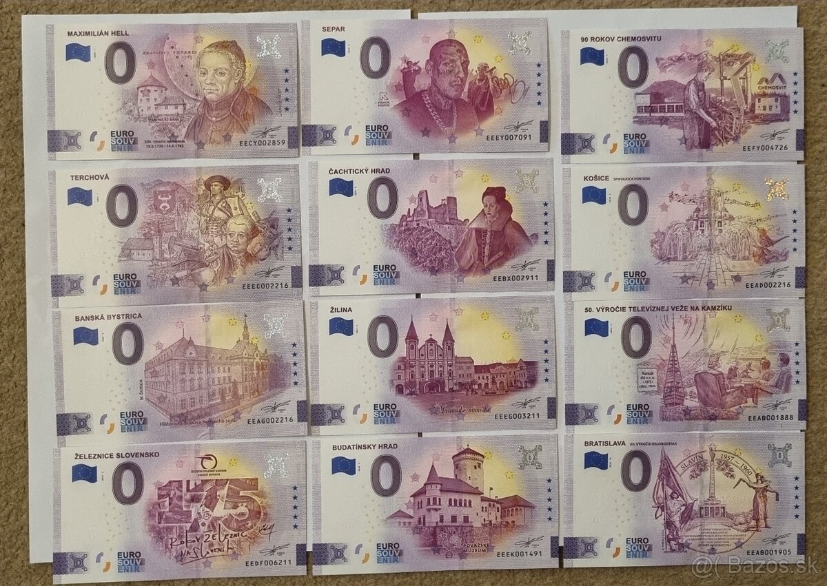 0 euro bankovky - 2