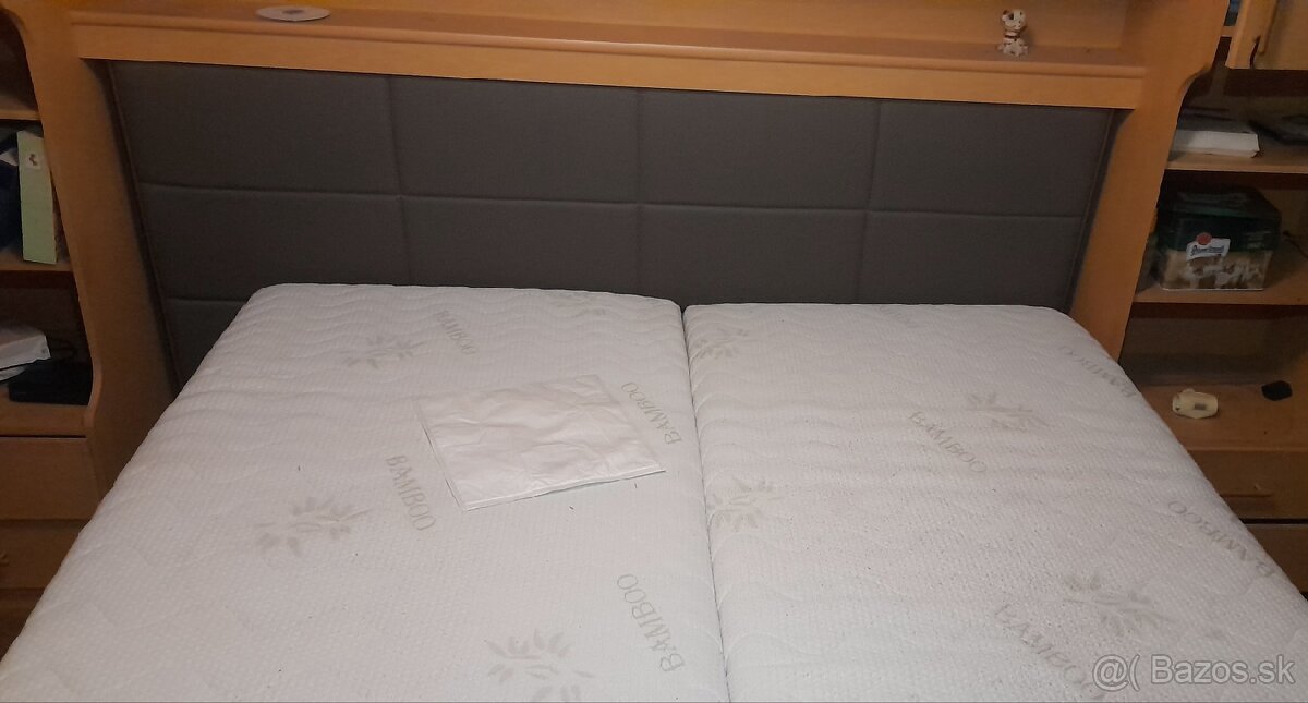 Manželská postel 160, postel 130, komoda - 2
