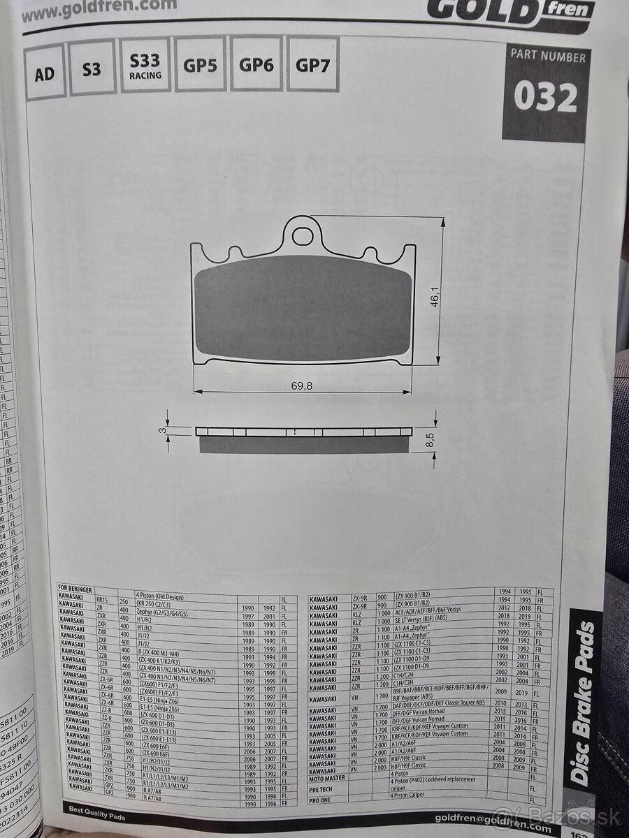 Brzdové destičky - 2