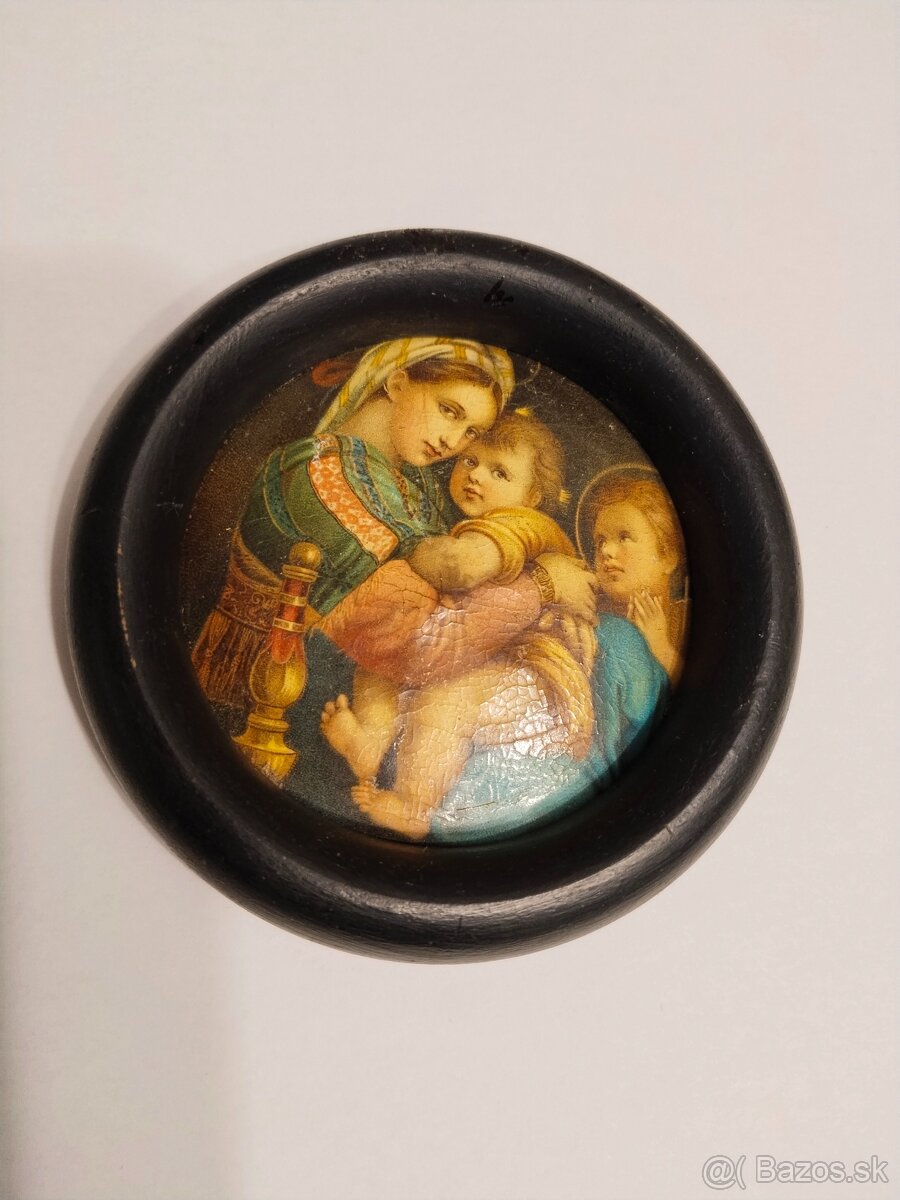 Madona s dítětem a svatou Annou (miniatura v kruhovém rámu) - 2