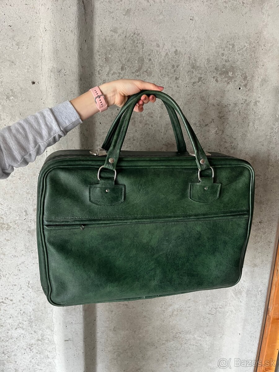 Kožená aktovka/ kufor/ kabelka I retro I vintage - 2