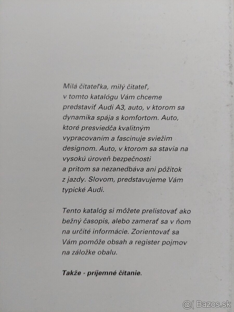 🚗 Zberateľský prospekt Audi A3 1. generácia 🏁 - 2