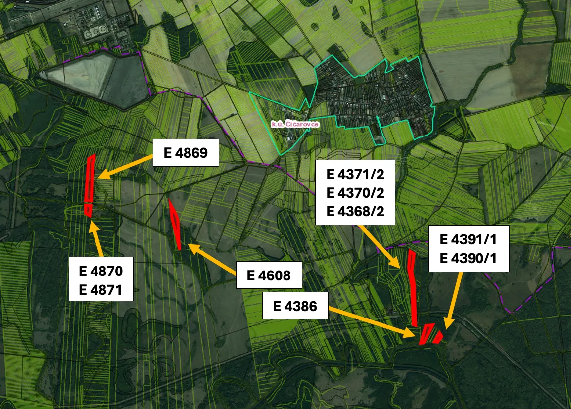 Čičarovce - 4.700 m2 LESNÉ POZEMKY - 2