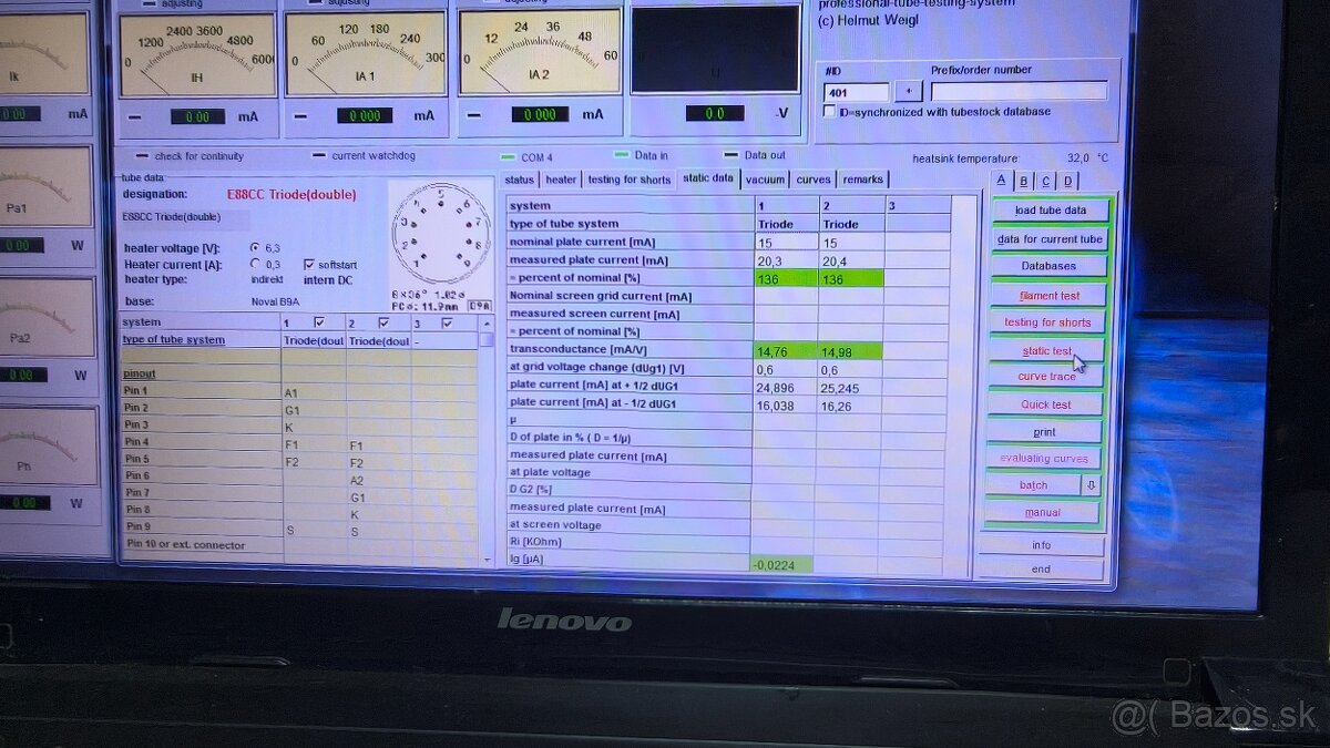 Tesla E88CC = 6922 = E188CC = 7308 ≈ ECC88=6DJ8 Zladený pár - 2