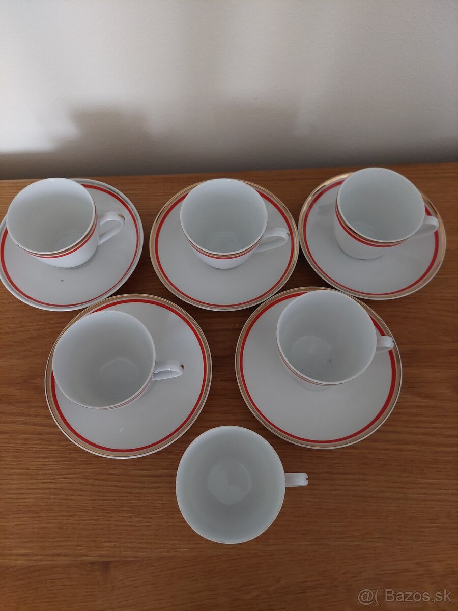 Šálky mokka 6 kusov Bohemia Czechoslovakia - 2