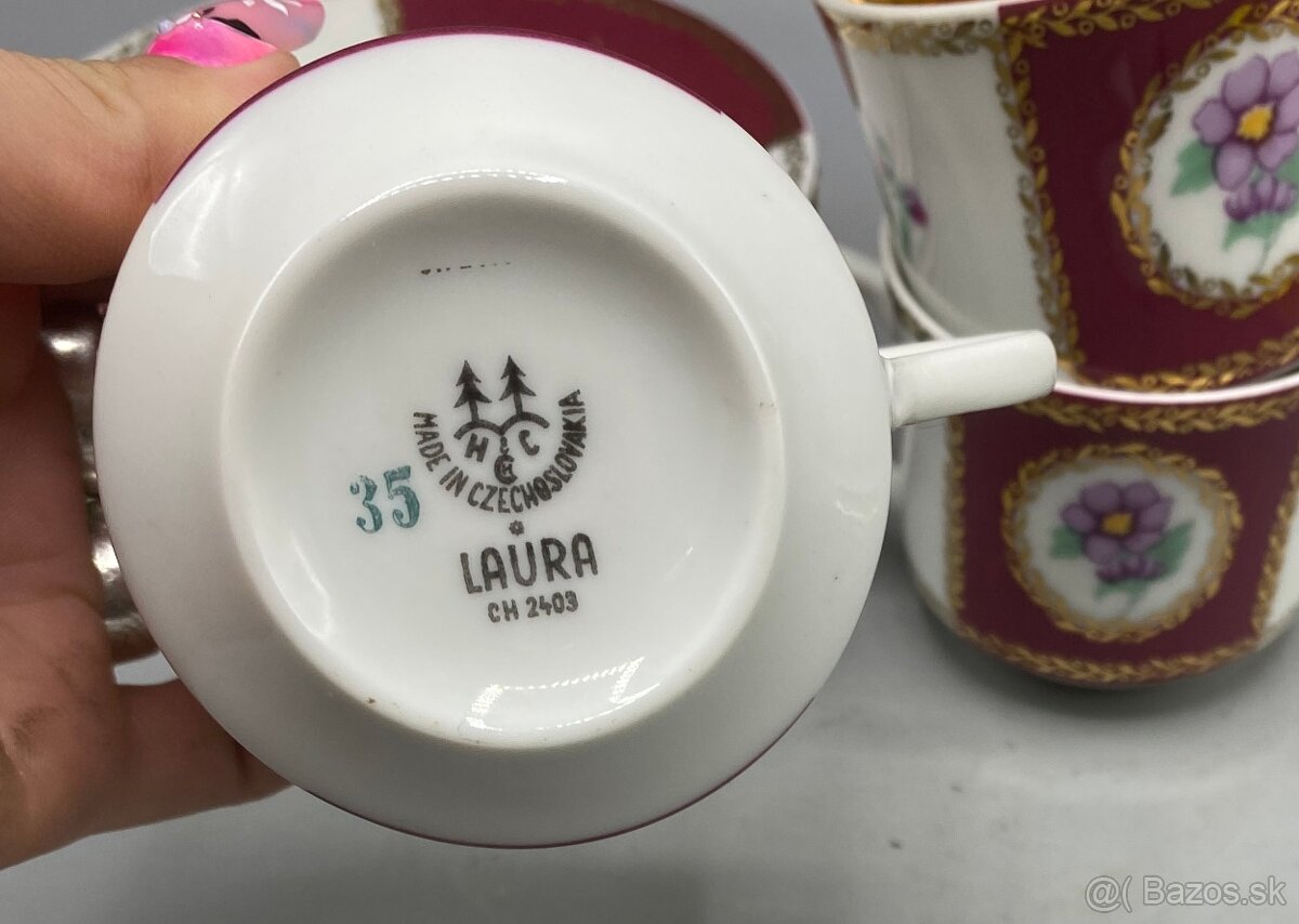 Horní Slavkov, šálky s podšálkami - 2