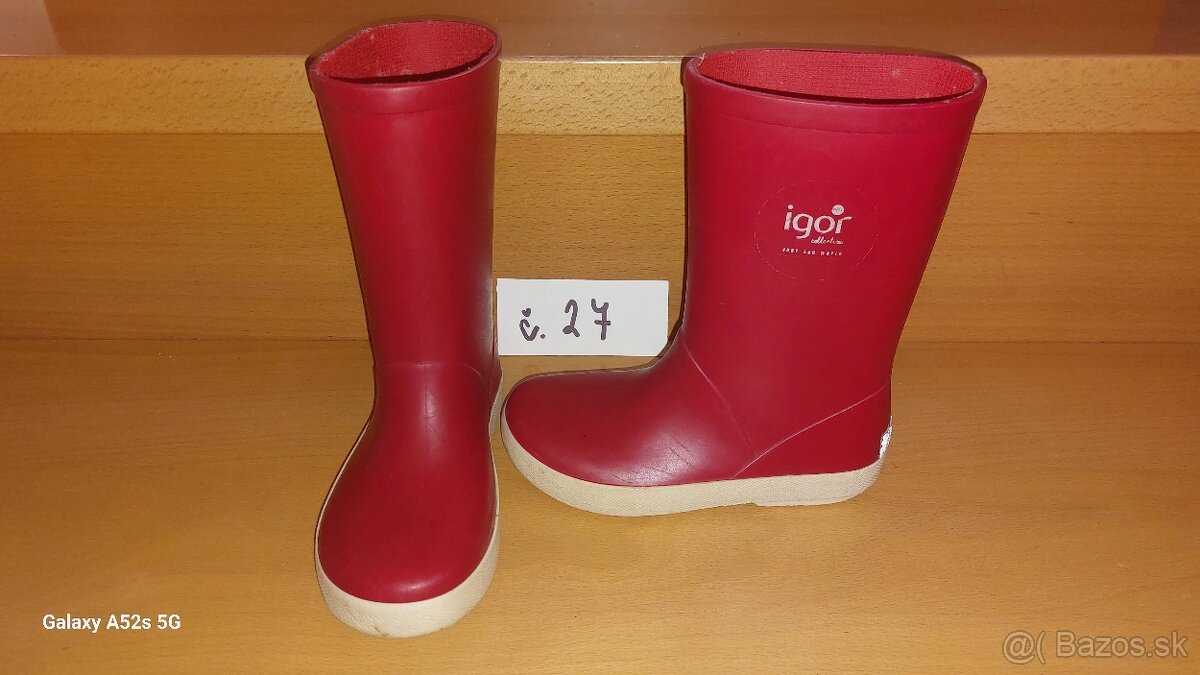 Predám gumáky č. 27 - 2