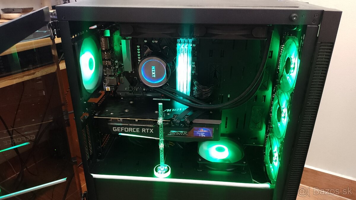 Herný PC–RTX 3070 AORUS MASTER+32GB RAM+R5 5600G+ LCD+ARGB - 2