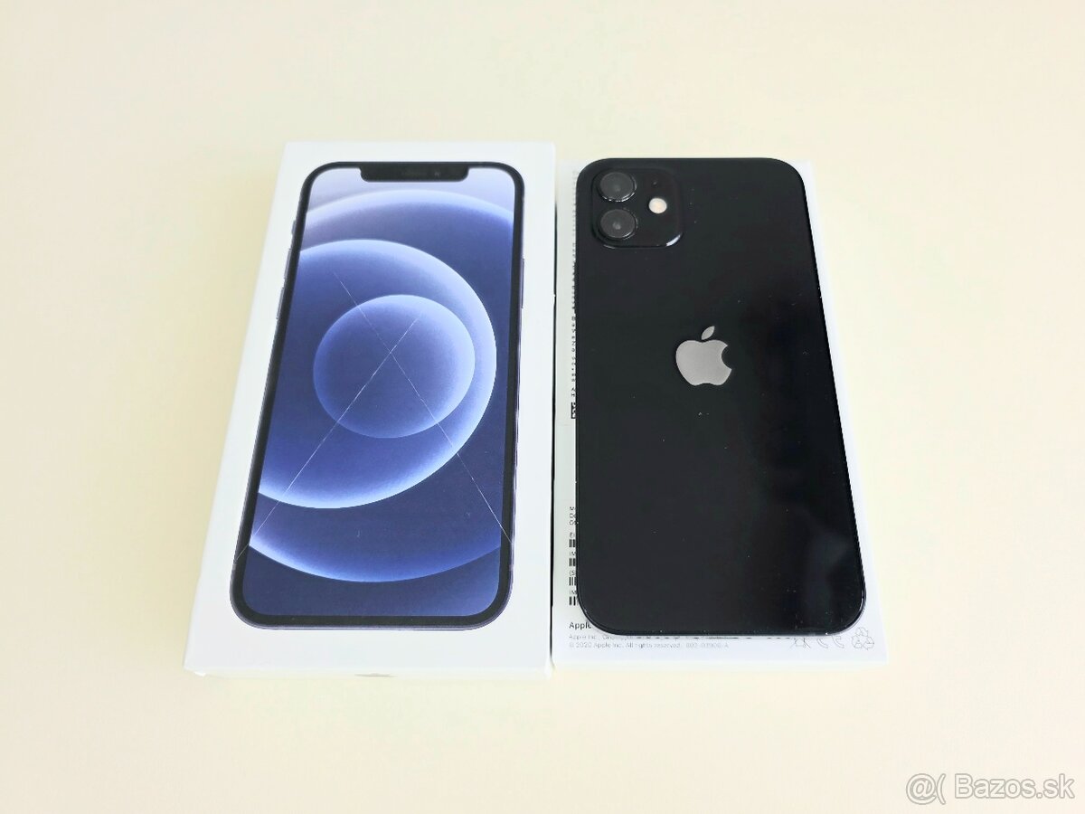 APPLE IPHONE 12 128GB BLACK BATERKA 100% - 2