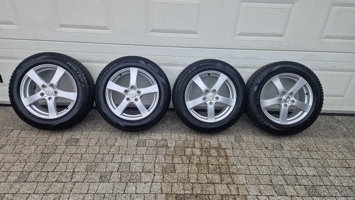 Zimné alu 205/60 R16, 5x112, 6,5J, ET46 VW Touran - 2