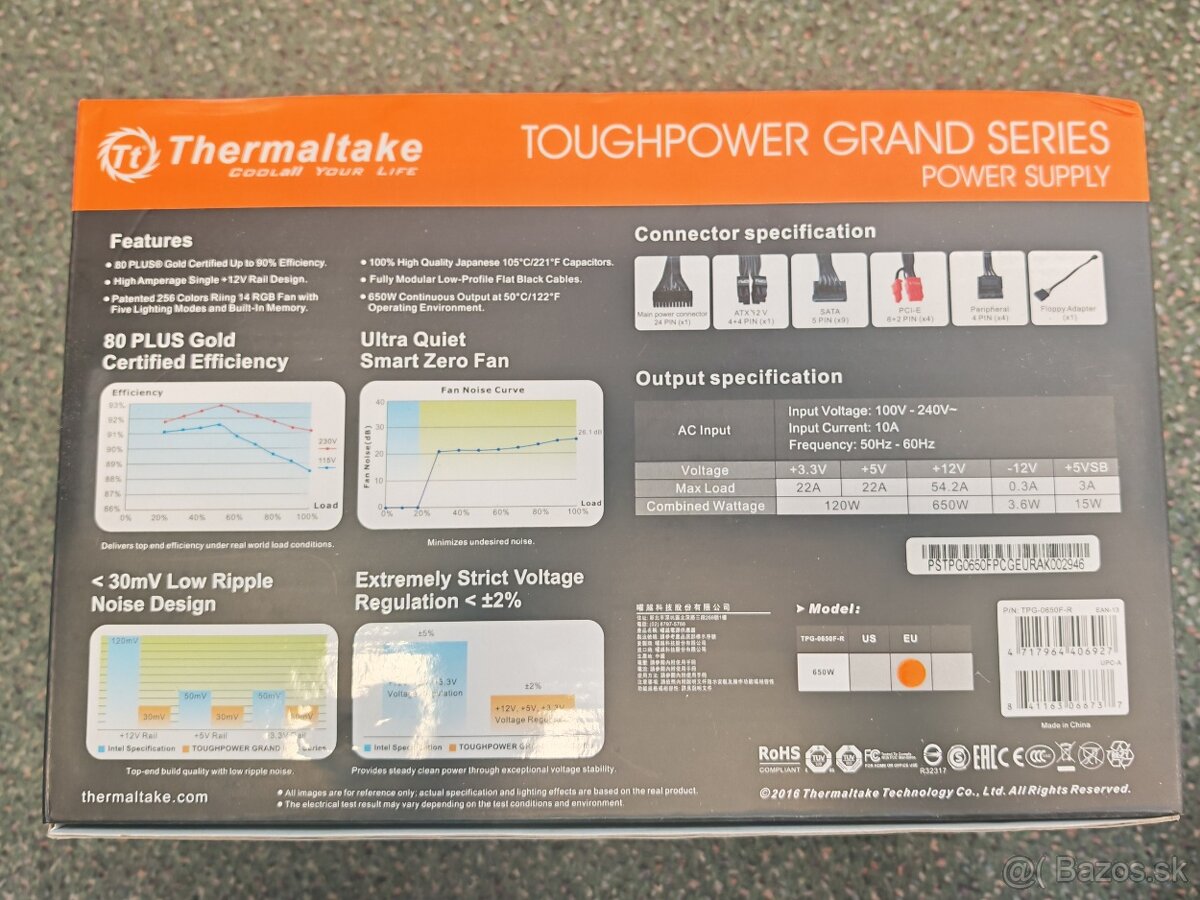 ✅ Zdroj 650W Thermaltake Grand RGB 80 Gold plus - 2