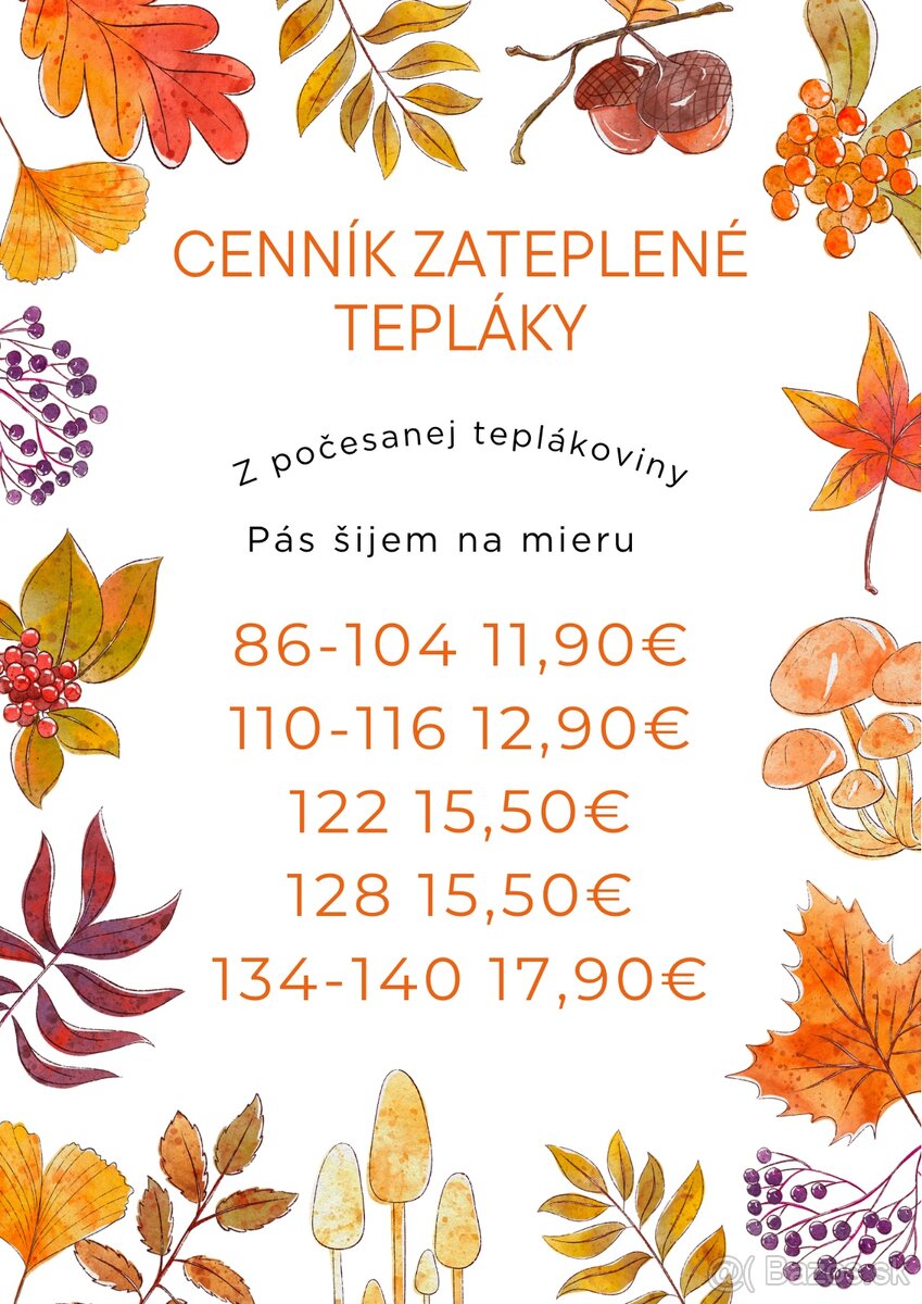Zateplene teplaky 98-134 - 2