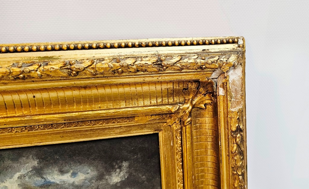 Eugen Kampf plachetnica olejomaľba - 2