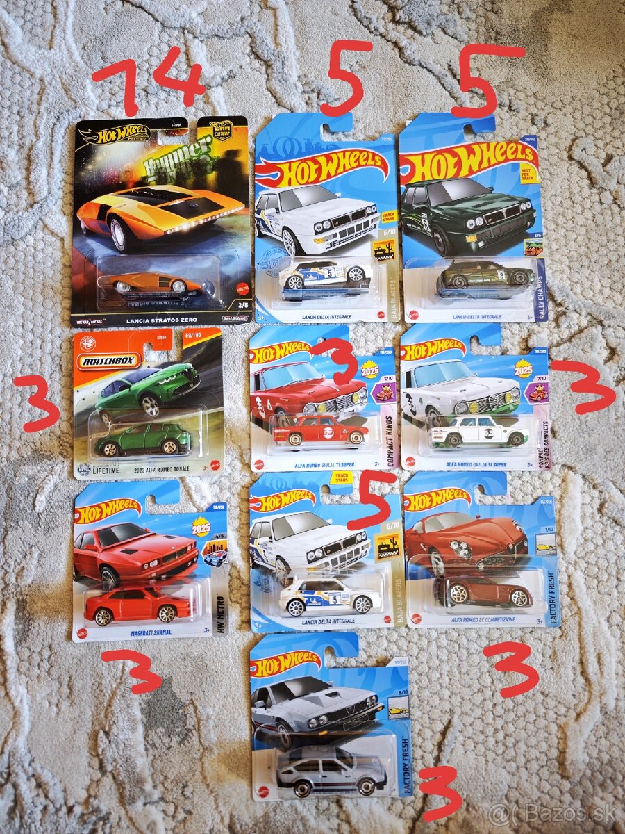 Hotwheels talianske autá - 2