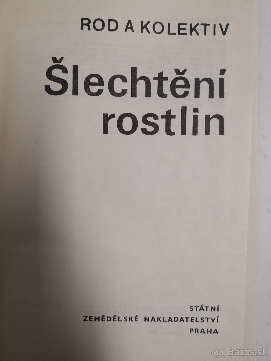 ŠLECHTĚNÍ ROSTLIN 1982 - 2