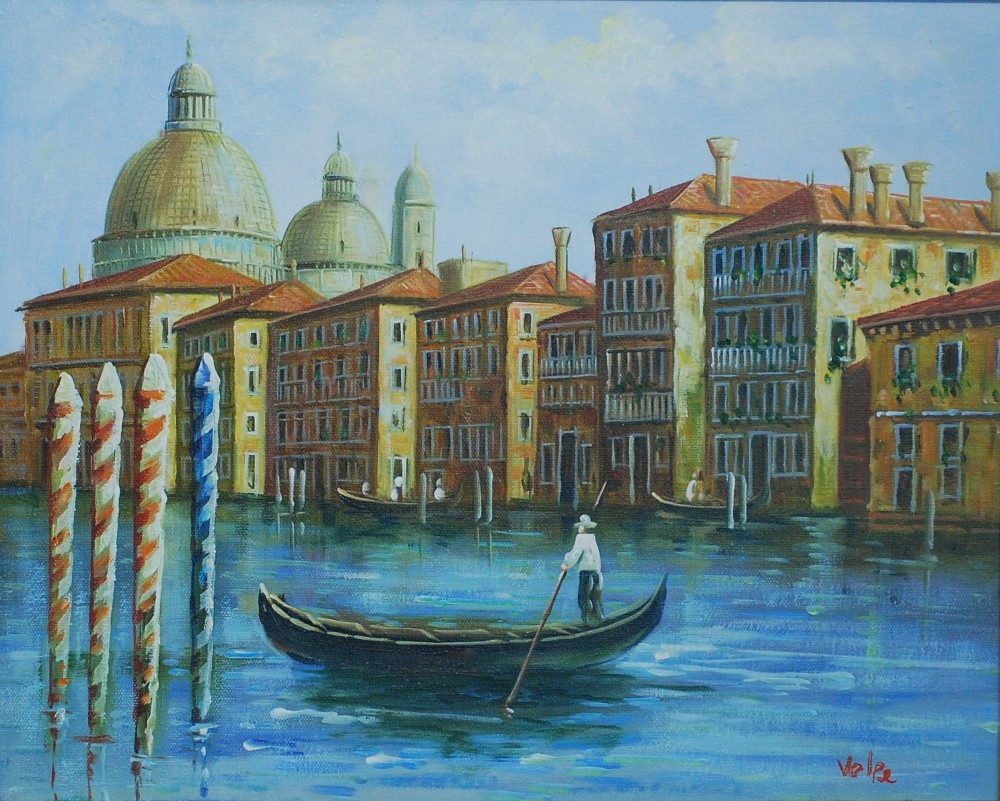 OBRAZ - Olejomaľba - Benátky - 2