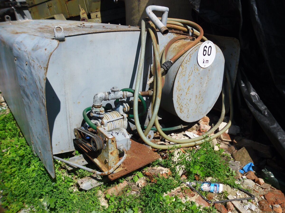 Predám železnú nádrž na MULTICAR M 24,25 s čerpadlom - 2