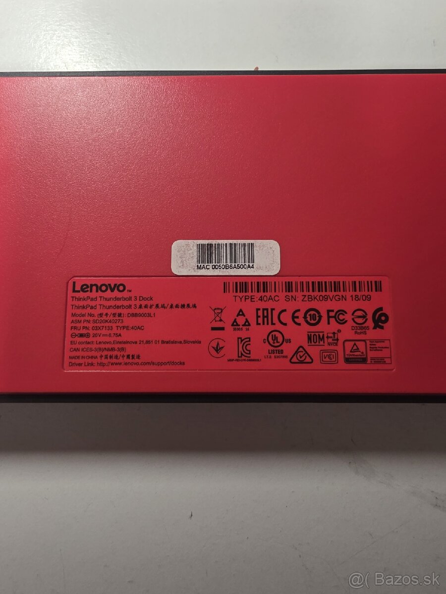 Predam Lenovo ThinkPad Thunderbolt 3 Dock Výborný stav - 2