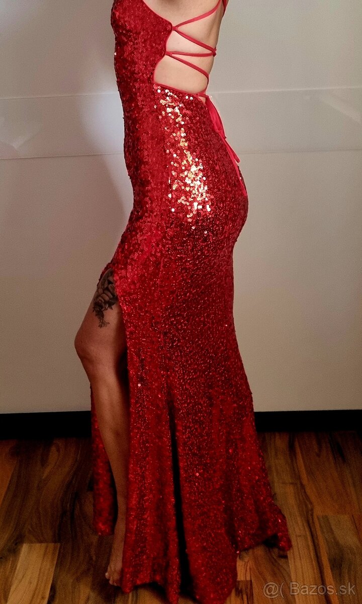 Spoločenské trblietavé šaty - 2