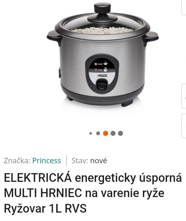 Predám ryžovar princess - 2