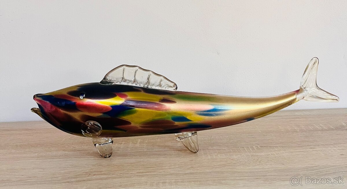 Sklenená ryba,dĺžka 52 cm. - 2