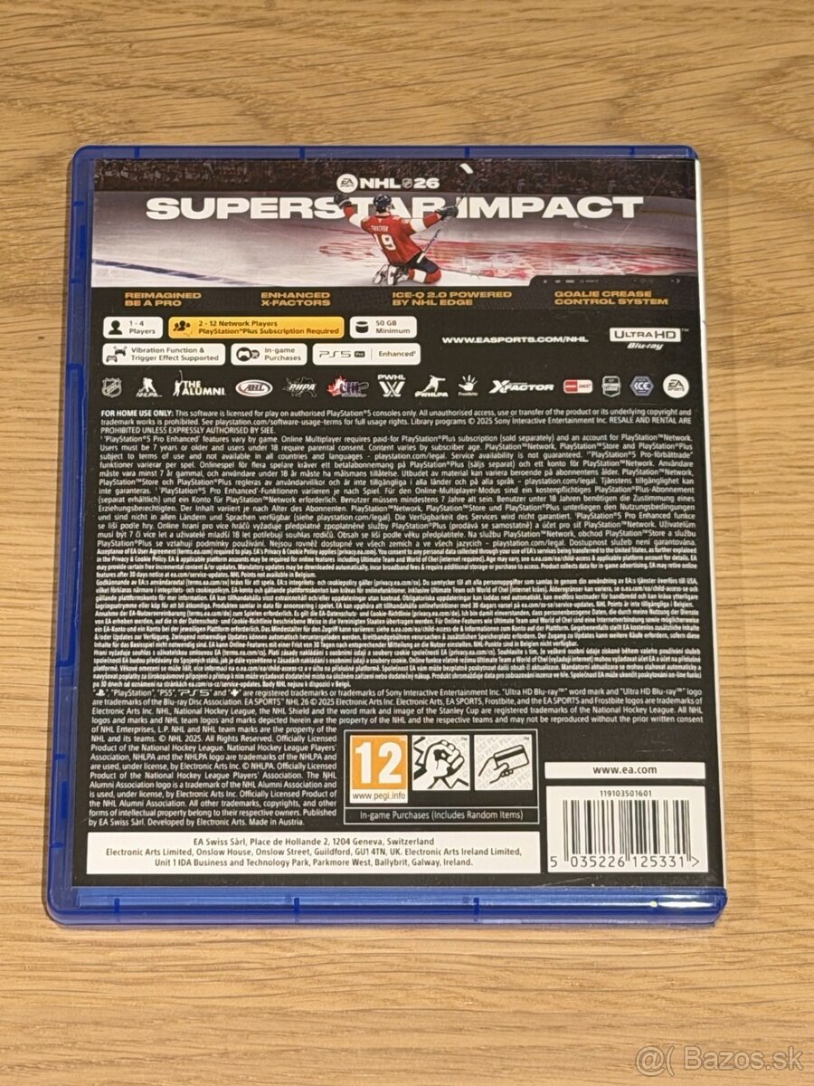 Predám NHL 26 na PS5 - 2