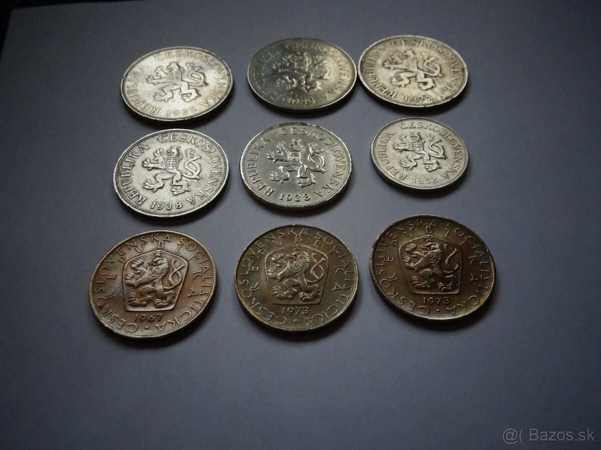 5kčs rôzne ročníky (1925-1991) - 2