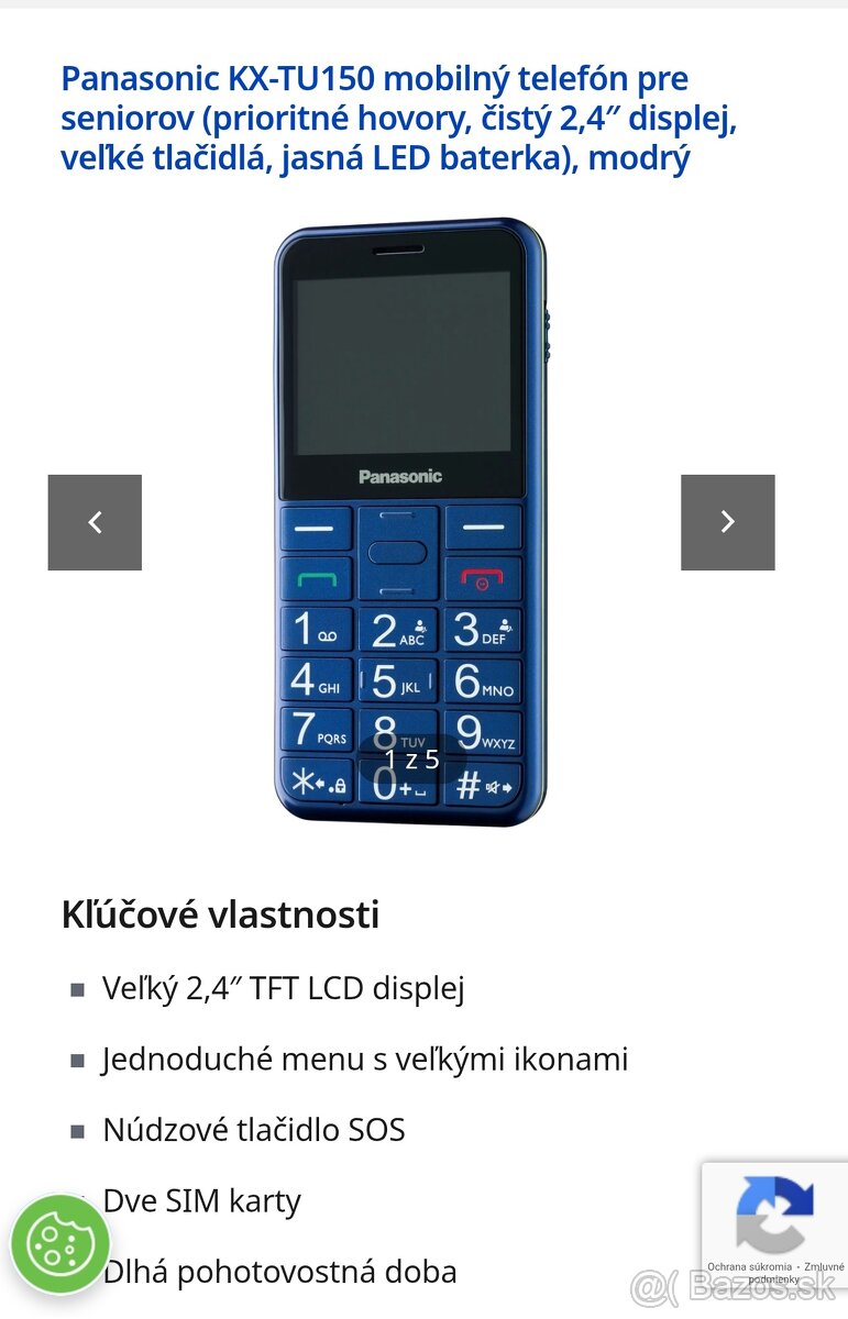 Panasonic mobil pre seniorov - 2