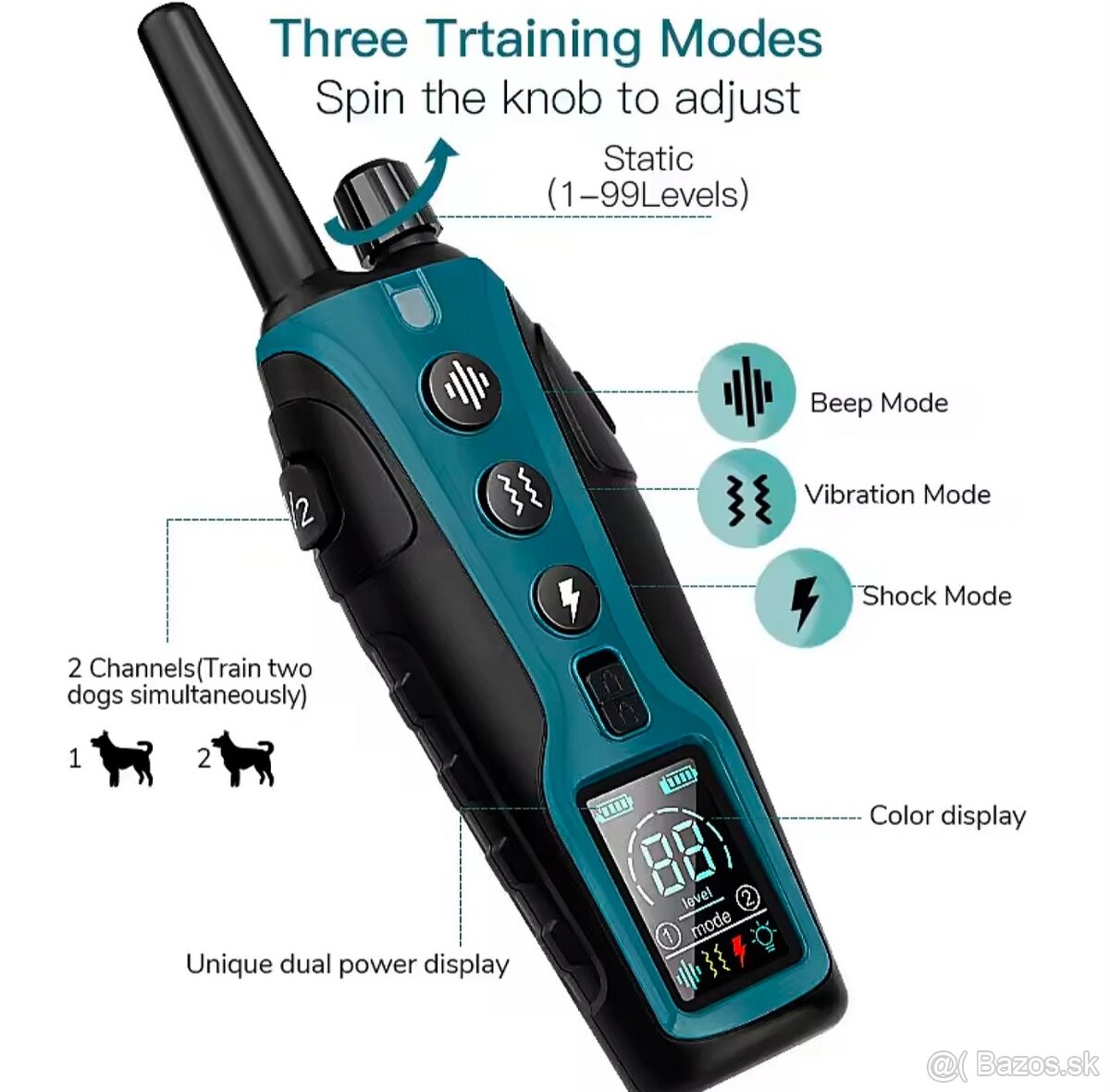 Profi Elektrický výcvikový obojok RS3 PRO. - 2