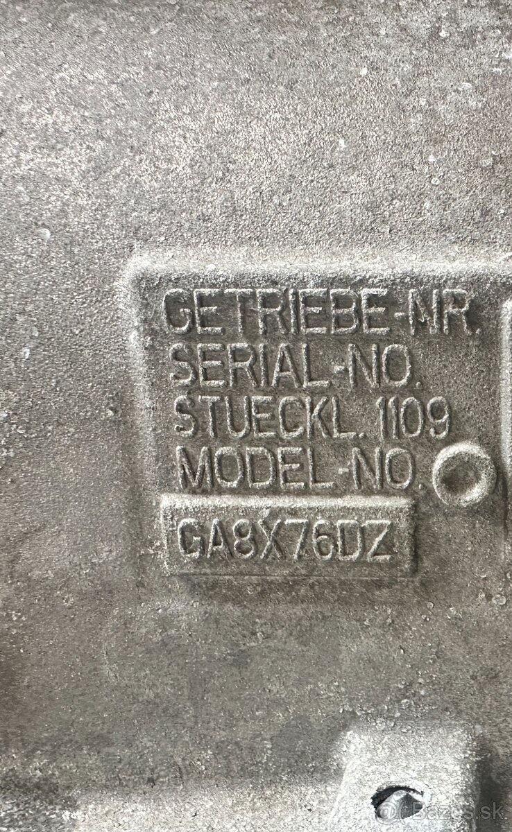 BMW převodovka GA8X76DZ - 2