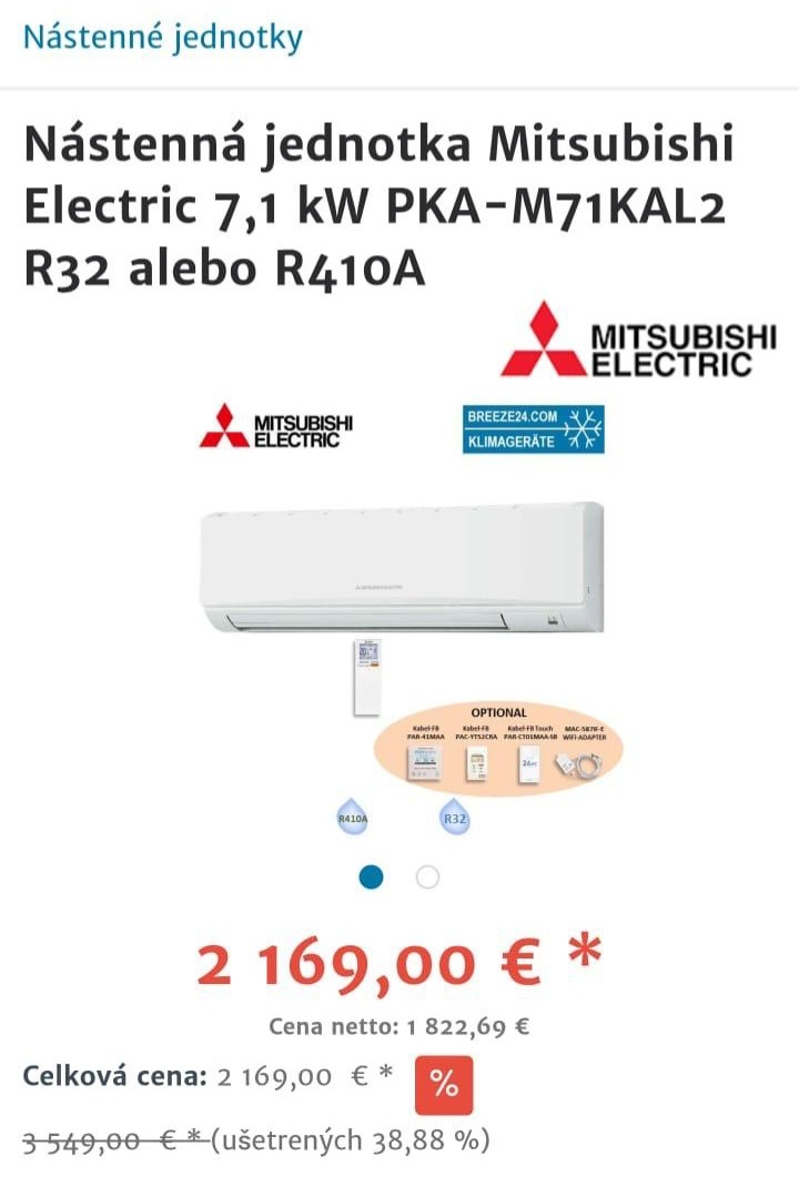 Klimatizácia MITSUBISHI,4v1, prémiová-výkonná,8kw - 2