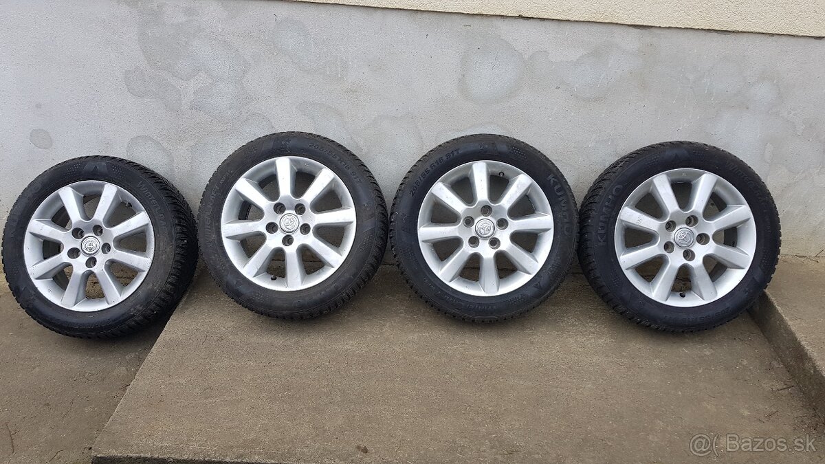 Alu disky kolesá elektróny Toyota 5x114,3 R16 6,6J ET45 - 2