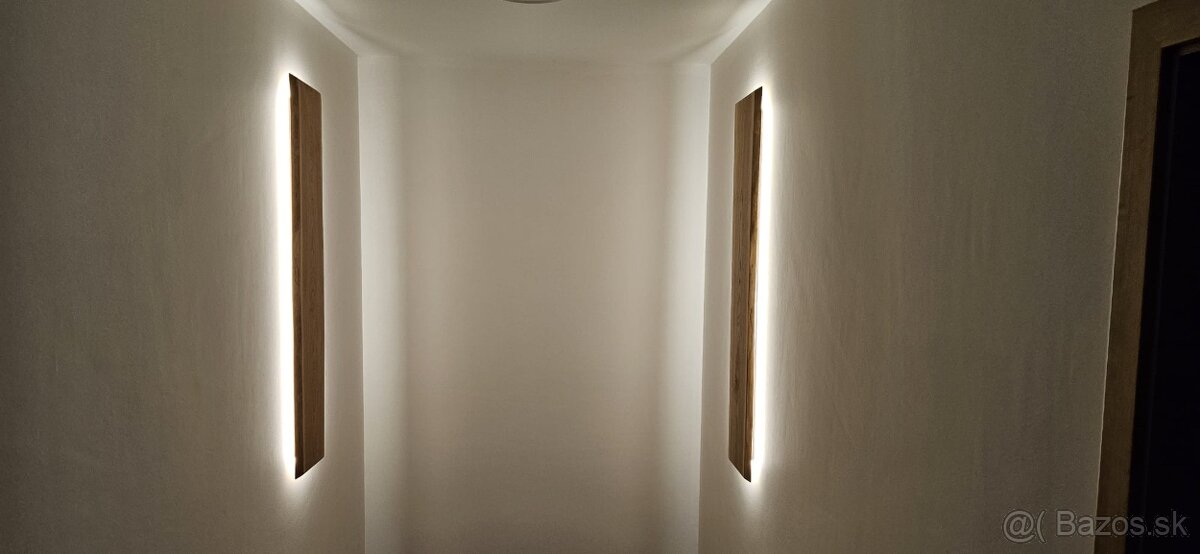 Nastenný LED drevený panel, svietidlo led svetlo - 2