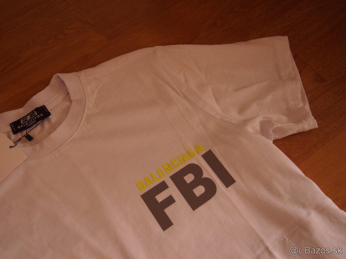 Balenciaga pánske tričko vzor FBI - 2